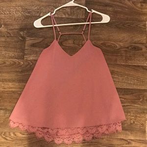 V neck lace tank top